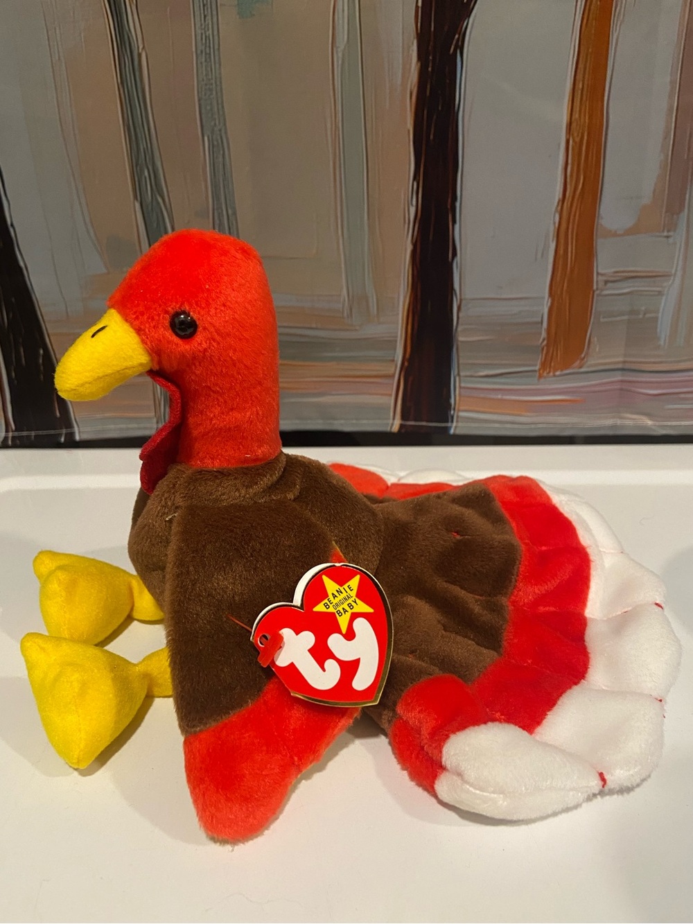 Ty Beanie Baby Plush Thanksgiving Turkey Gobbles